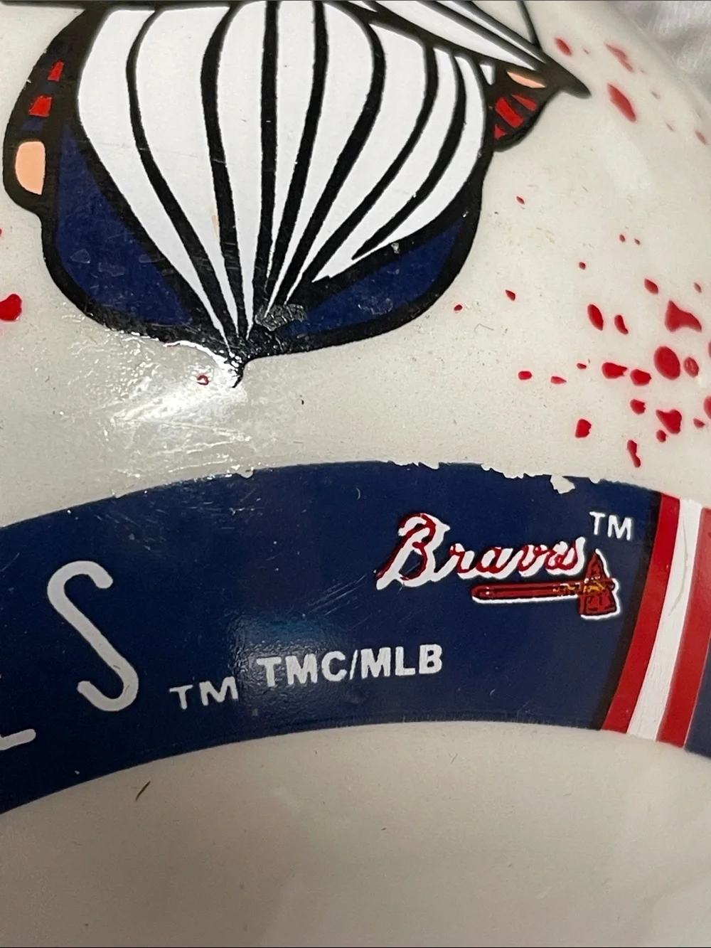 Atlanta Braves MLB Ceramic 4” Ball Gnome Christmas Ornament. NEW*